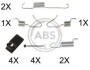 Монижний к-кт барабанних тормозов зад. RAV 4/QASHQAI 06- 170х32 A.B.S. 0898Q (фото 1)