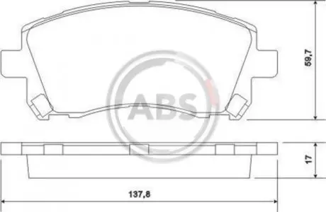 Тормозные колодки пер. Subaru Forester/Outback 97-03/Impreza 92-/Legacy 89-03 A.B.S. 36972