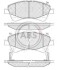 Гальмівні колодки пер. Toyota Avensis 08- (bosch) (150,8x62,5x19,5) A.B.S. 37722 (фото 1)