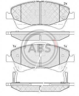 Гальмівні колодки пер. Toyota Avensis 08- (bosch) (150,8x62,5x19,5) A.B.S. 37722