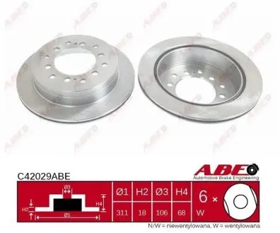 Гальмівний диск ABE C42029ABE