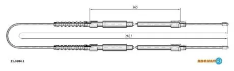 Трос ручного гальма ADRIAUTO 1102841