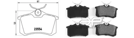 Колодки гальмiвнi, лiв/прав, задн SCIROCCO (53B) PASSAT B2 (32B)PASSAT B3/B4 (3A2, 35I) APLUS 71210AAP