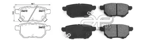 Колодка тормозная задн TOYOTA AURIS (_E15_) (10/06-09/12) APPLUS APLUS 71257BAAP