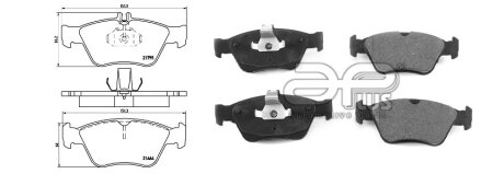 Колодка тормозная перед MERCEDES-BENZ E-CLASS (W210) (06/95-08/03) APPLUS APLUS 71311BAAP