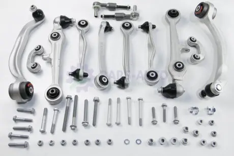 Комплект рычагов подвески (передней) Audi A4/A6/VW Passat B5 96-05 (с болтами) ASMETAL 13AU0200