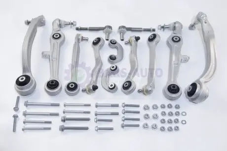 Комплект важелів підвіски (передньої) Audi A4/Seat Exeo 02- (з болтами) ASMETAL 13AU0203