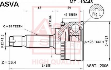 Шркш ASVA MT10A43 (фото 1)