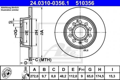 Диск гальмівний Power Disc ATE 24031003561 (фото 1)