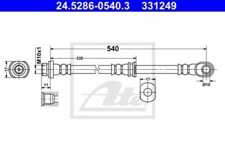 Гальмівний шланг ATE 24528605403