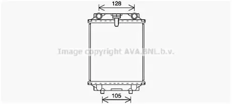 Радіатор охолодження двигуна Audi A1, A3 (12-20)/Seat Leon (13-20)/VW Jetta, Golf (10-20) 2.0 TSI, TFSI AVA AVA COOLING AI2415