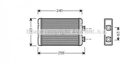 Теплообменник, Система отопление салону AVA COOLING BWA6210