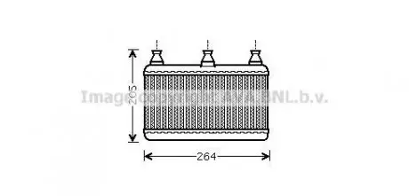 Радіатор пічки салону AVA AVA COOLING BWA6341