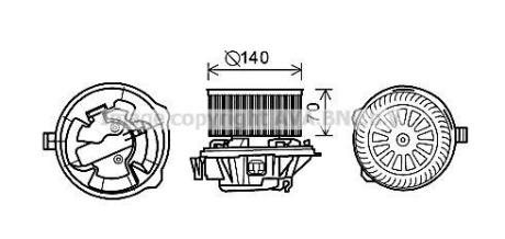 Вентилятор салону AVA COOLING CN8289