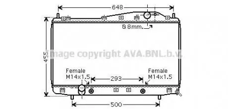 Радиатор охлаждения CHEVROLET Evanda (V200) (AVA) AVA COOLING DW2055