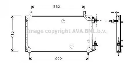 Радиатор кондиционера Нексия (NISSENS) AVA AVA COOLING DW5006