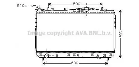 Радиатор охлаждения двигателя AVA AVA COOLING DWA2073