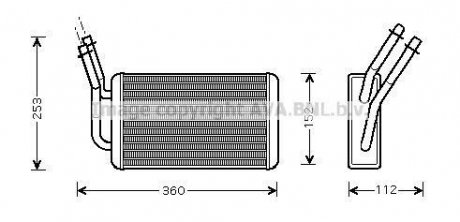 Радиатор отопителя салона Ford Tranzit 00>06 AVA AVA COOLING FD6316