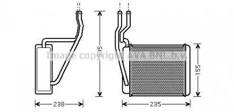 Радиатор печки салона Ford Fiesta Fusion 1,25-1,6i 1,4-1,6TDCI 02>08, MAZDA 2 1,3-1,5i 03> AVA AVA COOLING FD6329