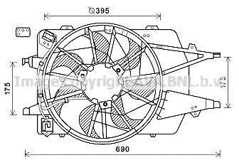 Вентилятор радіатора AVA COOLING FD7577