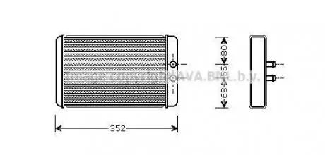 Радиатор печки салона Citroen Jumper Fiat Ducato Peugeot Boxer 2,0d 2,2d 2,8d 02> AVA AVA COOLING FTA6265