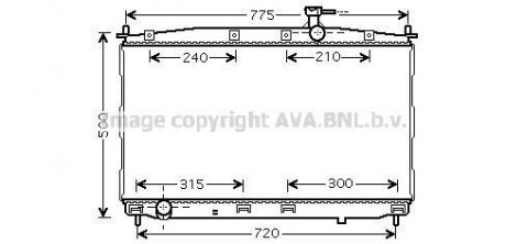 Радіатор охолодження двигуна Hyundai Santa Fe II (06-11) MT AVA AVA COOLING HY2173