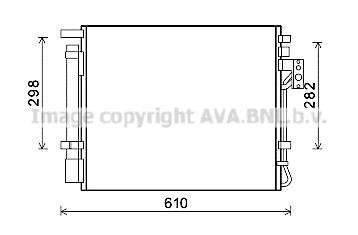 Конденсор кондиціонера KIA SORENTO II (XM) (10-) 2.0 CRD (Ava) AVA COOLING KAA5149D