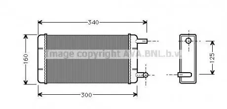 Радиатор печки салона MB G-class 463 AVA COOLING MS6108
