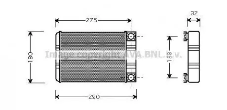 Радиатор печки салона AVA AVA COOLING MSA6312