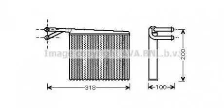 Радіатор пічки салону MB Sprinter 2,2CDI 00>06 Valeo ver. AVA AVA COOLING MSA6372