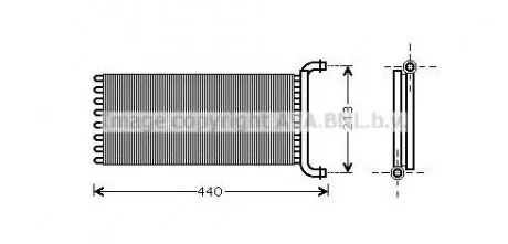 Радиатор печки салона MB Sprinder CDI 06>, VW Crafter 2,5TDI 06> AVA AVA COOLING MSA6399