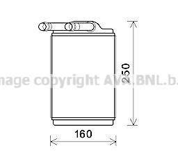 Радіатор пічки салону MB ML163 AVA COOLING MSA6680