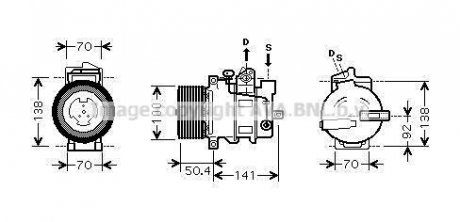 Компрессор кондиционера MERCEDES-BENZ GL,ML-SERIES (2005) AVA COOLING MSAK431 (фото 1)