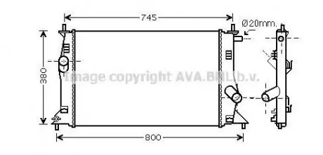 Радіатор охлождения MAZDA 5 (05-) (AVA) AVA COOLING MZ2183