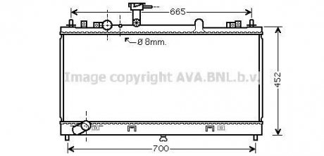 Радиатор охлождения MAZDA 6 2.5 MT 03/05-09/07 (AVA) AVA COOLING MZ2224