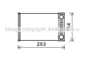 Радіатор пічки салону Chevrolet Aveo Sonic T300 2011>, Tracker 2013> AVA AVA COOLING OL6656
