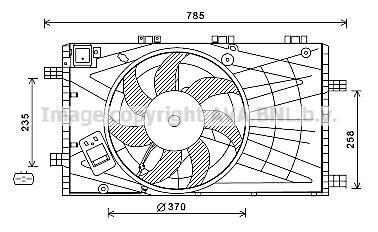 Вентилятор радіатора AVA COOLING OL7621