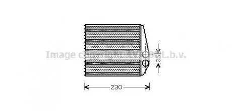 Радиатор печки Opel Vectra C (02-) AVA AVA COOLING OLA6355