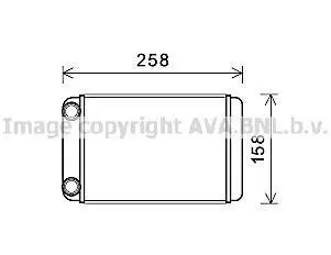 Радіатор пічки Opel Astra J (10-), Zafira C (11-) AVA AVA COOLING OLA6677