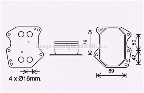 Радіатор масляний PSA Jumper Boxer Ducato 2,2HDI 06> AVA AVA COOLING PE3400