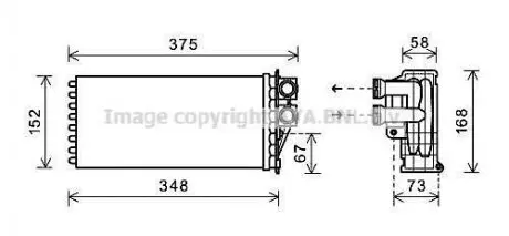 Радиатор печки салона Peugeot 3008 5005, Citroen DS5 AVA AVA COOLING PEA6359