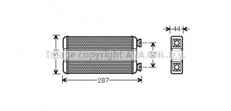 Радиатор печки салона Renault Master II Opel Movano I AVA AVA COOLING RTA6457