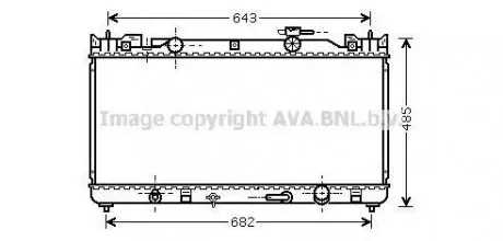 Радиатор охлаждения двигателя Toyota Camry 2,4i 01>06 AT AC+/- AVA AVA COOLING TO2282