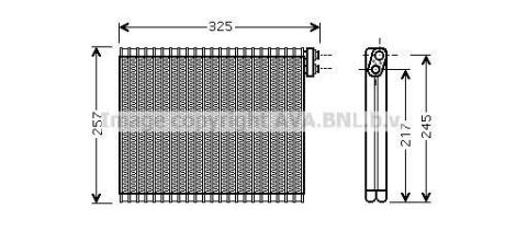 Випаровувач, кондиціонер AVA COOLING TOV484