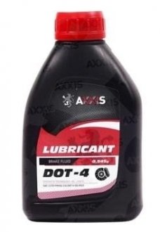 Рідина гальмівна DOT4 (Каністра 0,5L) 545g Axxis Ax-1022