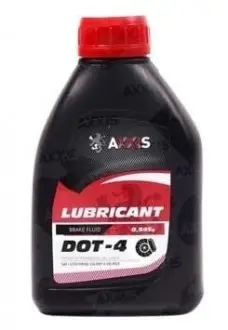 Тормозная жидкость DOT4 (Канистра 0,5L) 545g Axxis Ax-1022