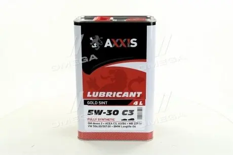 Олива моторн. 5W-30 C3 504/507 (Каністра 4л) Axxis AX-2020