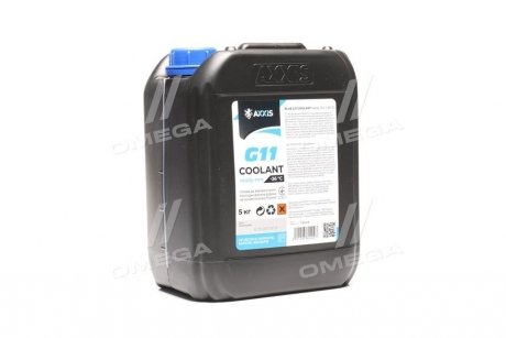 Антифриз BLUE G11 Сoolant Ready-Mix -36°C <> (cиний) (Каністра 5кг) Axxis AX-P999-G11B RDM5 (фото 1)