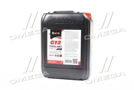 Антифриз RED G12 Сoolant Ready-Mix -35°C <> (червоний) (Каністра 10кг) Axxis AX-P999-G12R RDM10