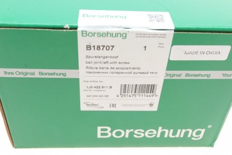 Накінечник тяги рульової Borsehung B18707